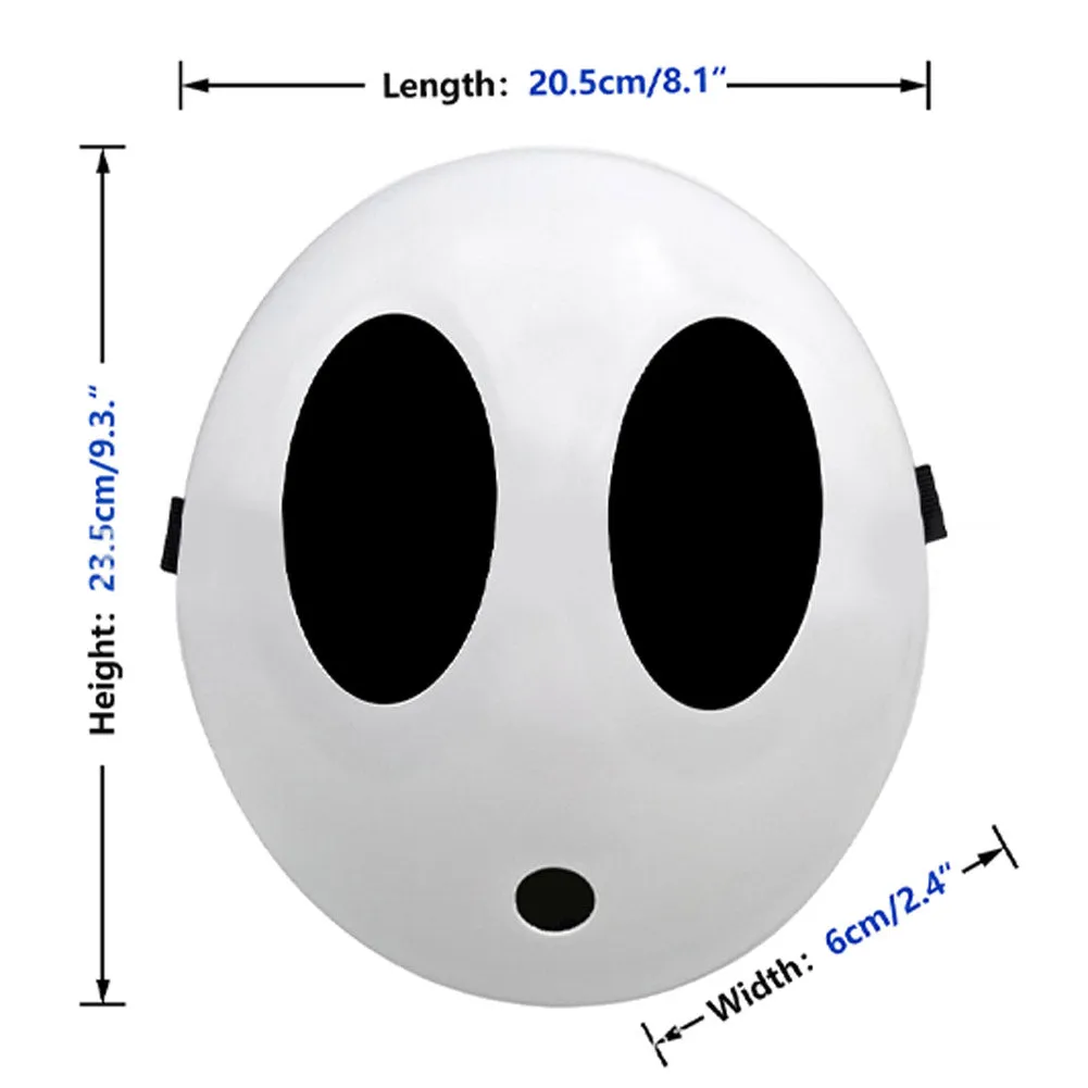 Super Mario Bros Game Character Shy Guy Mask Cosplay Plastic Masks Helmet Cosplay Costume Props