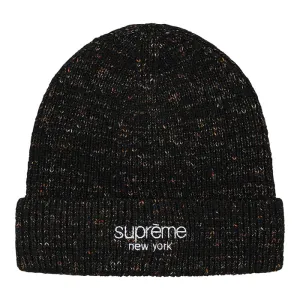 Supreme Rainbow Speckle Beanie- Black