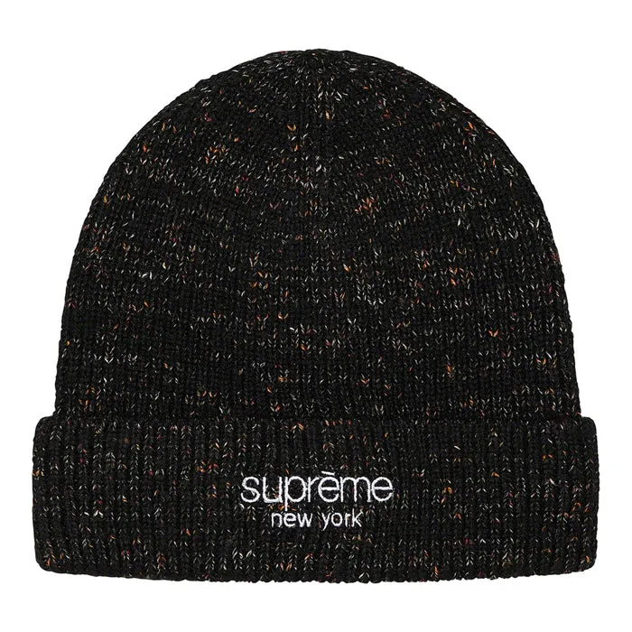 Supreme Rainbow Speckle Beanie- Black