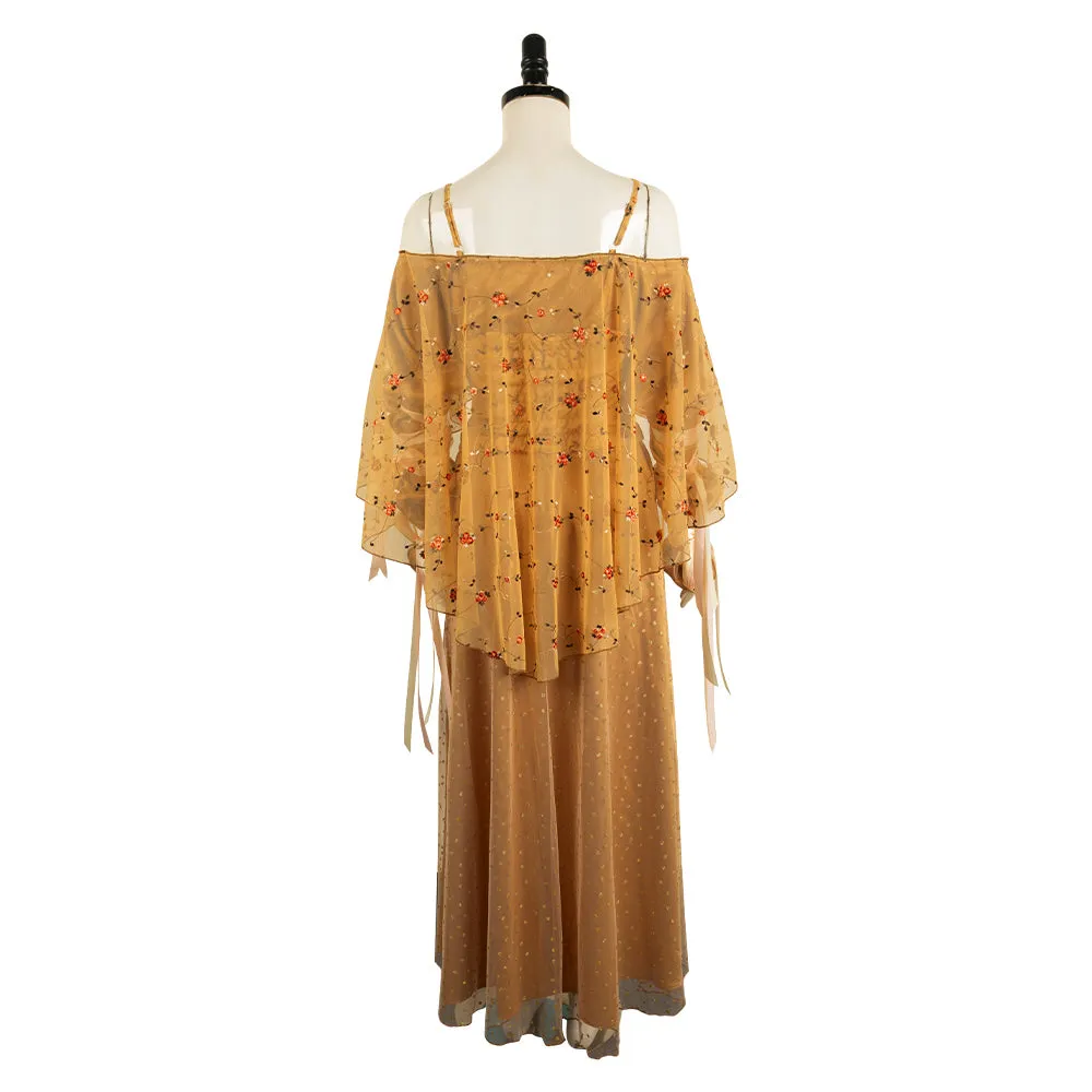 SW Padmé Amidala Yellow Dress Cosplay Costume Outfits Halloween Carnival Suit