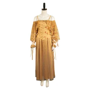SW Padmé Amidala Yellow Dress Cosplay Costume Outfits Halloween Carnival Suit