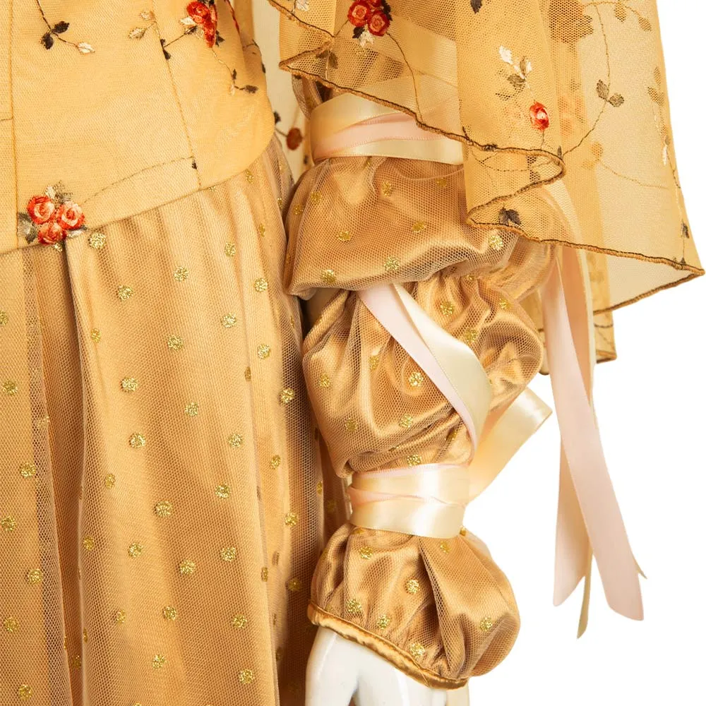 SW Padmé Amidala Yellow Dress Cosplay Costume Outfits Halloween Carnival Suit