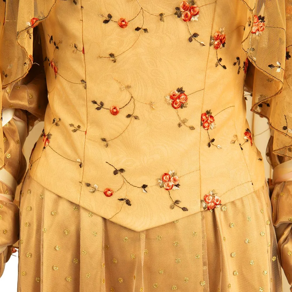 SW Padmé Amidala Yellow Dress Cosplay Costume Outfits Halloween Carnival Suit