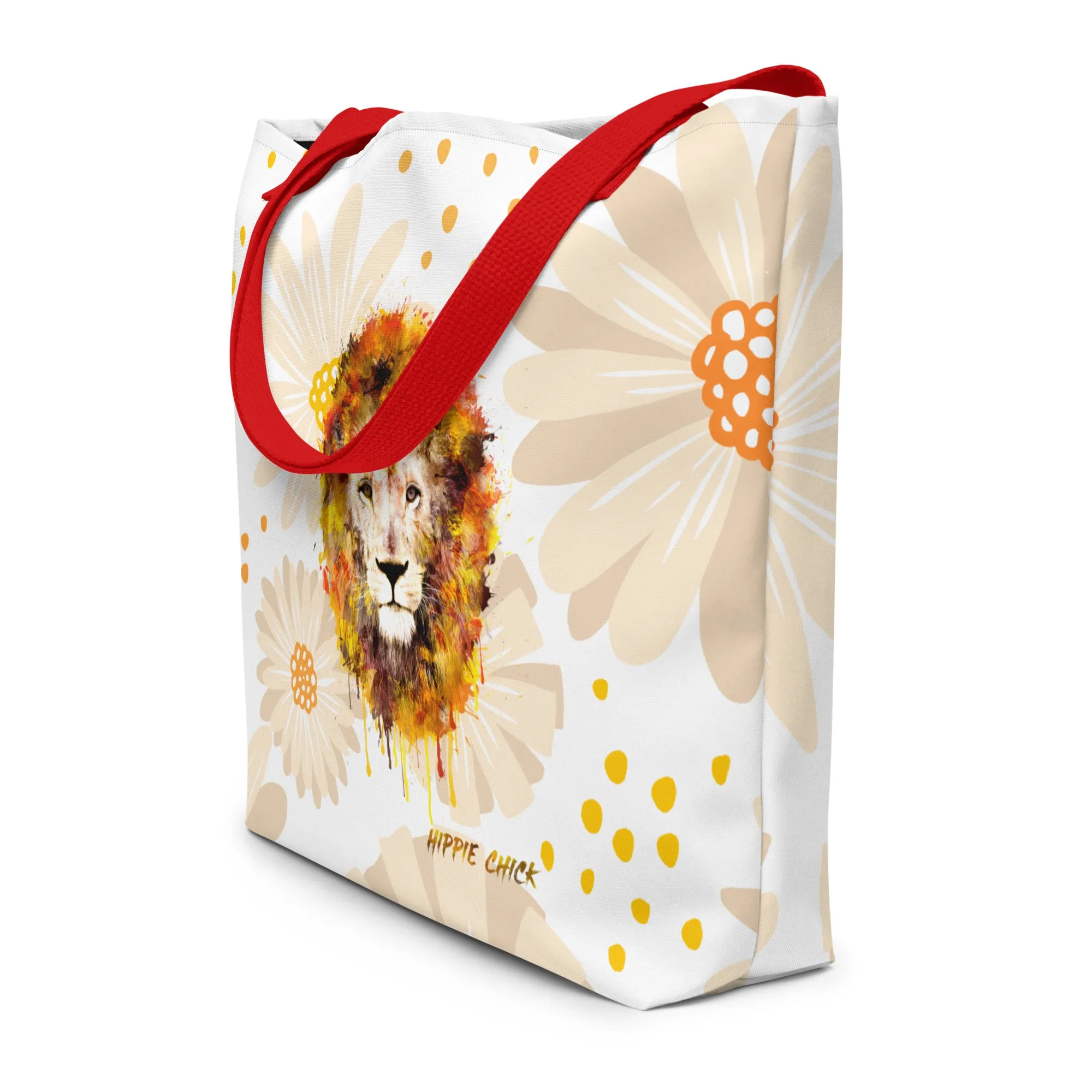 Tan Daisies Tote Bag