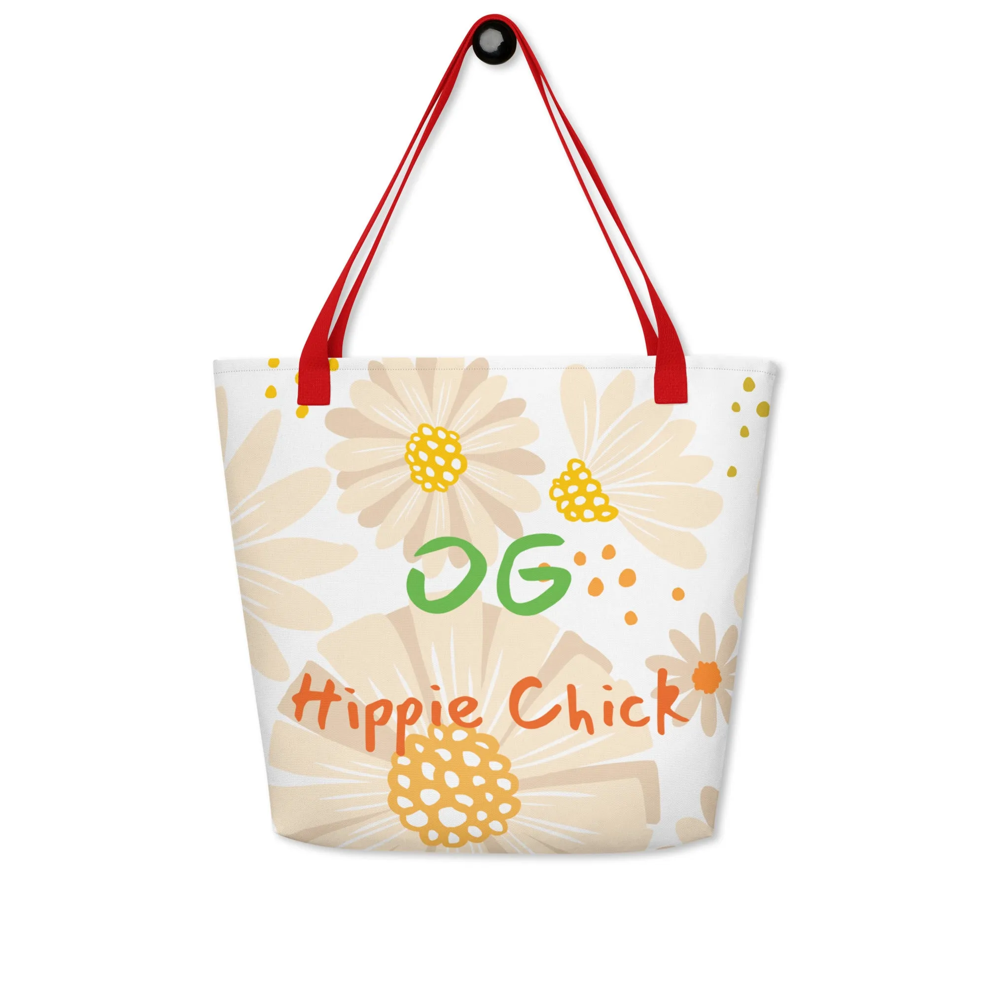 Tan Daisies Tote Bag