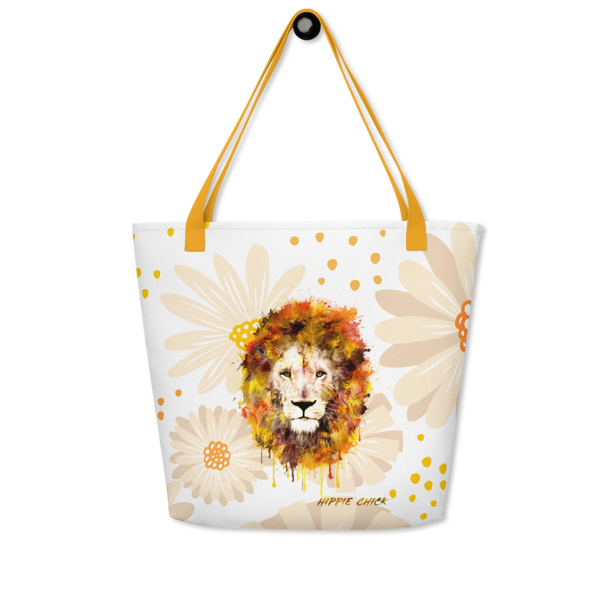 Tan Daisies Tote Bag