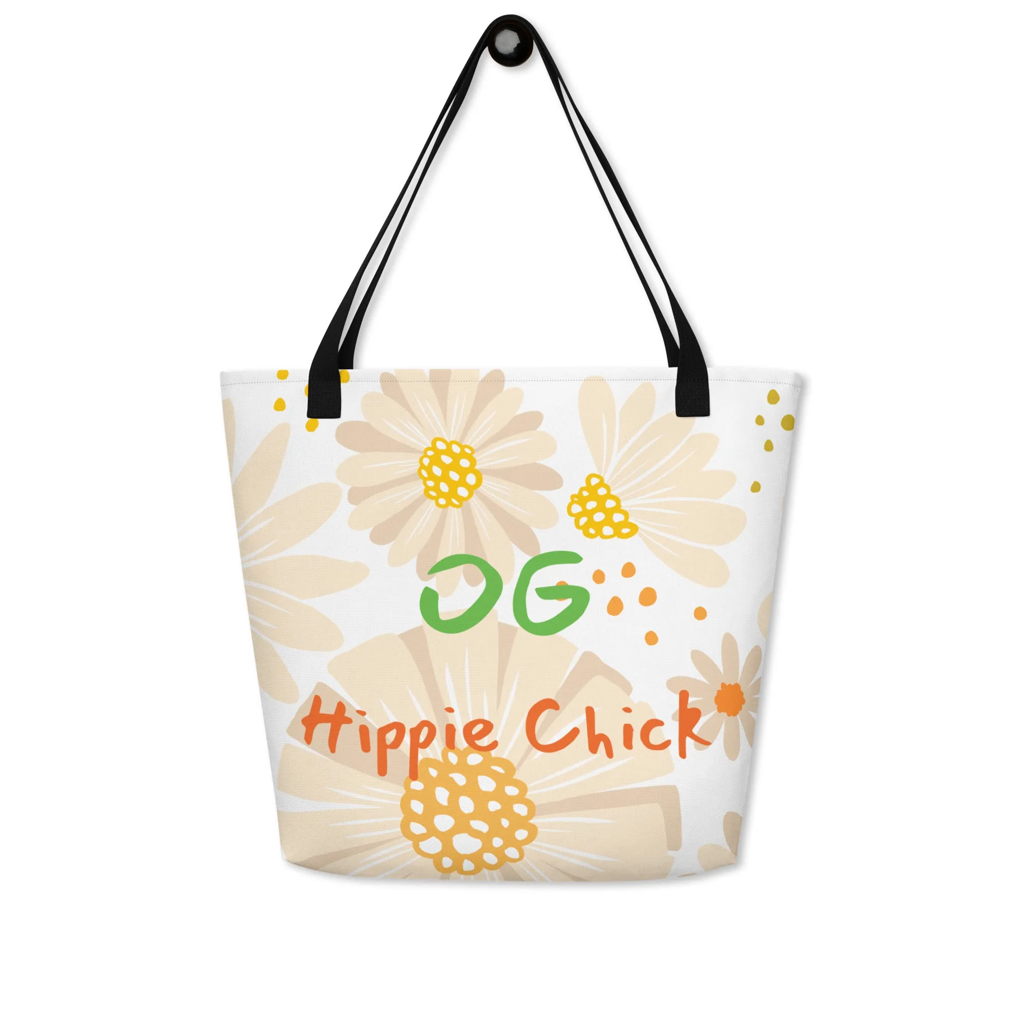 Tan Daisies Tote Bag
