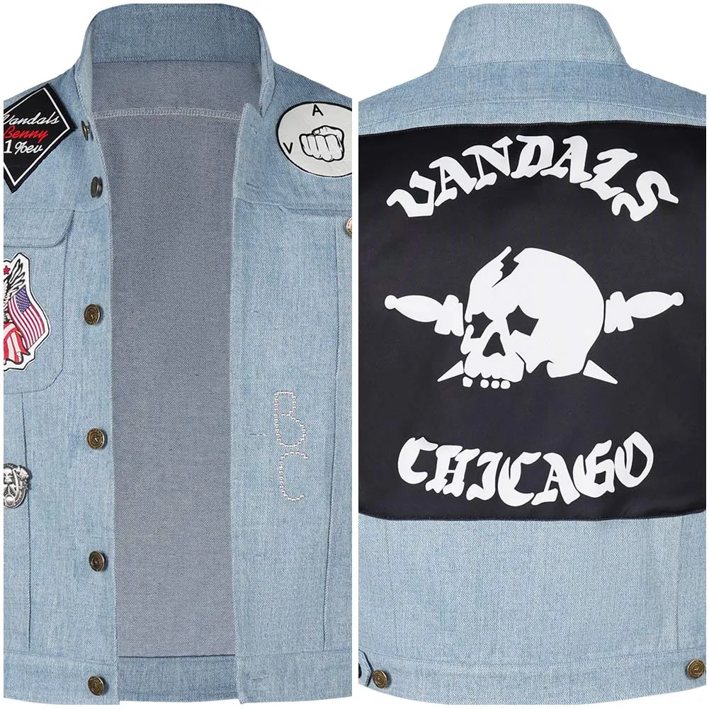 The Bikeriders 2023 Benny Cosplay Costume Vest Halloween Carnival Suit