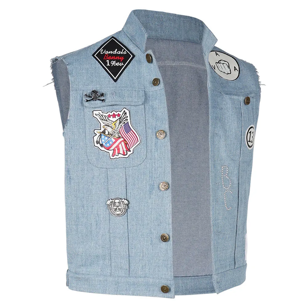 The Bikeriders 2023 Benny Cosplay Costume Vest Halloween Carnival Suit