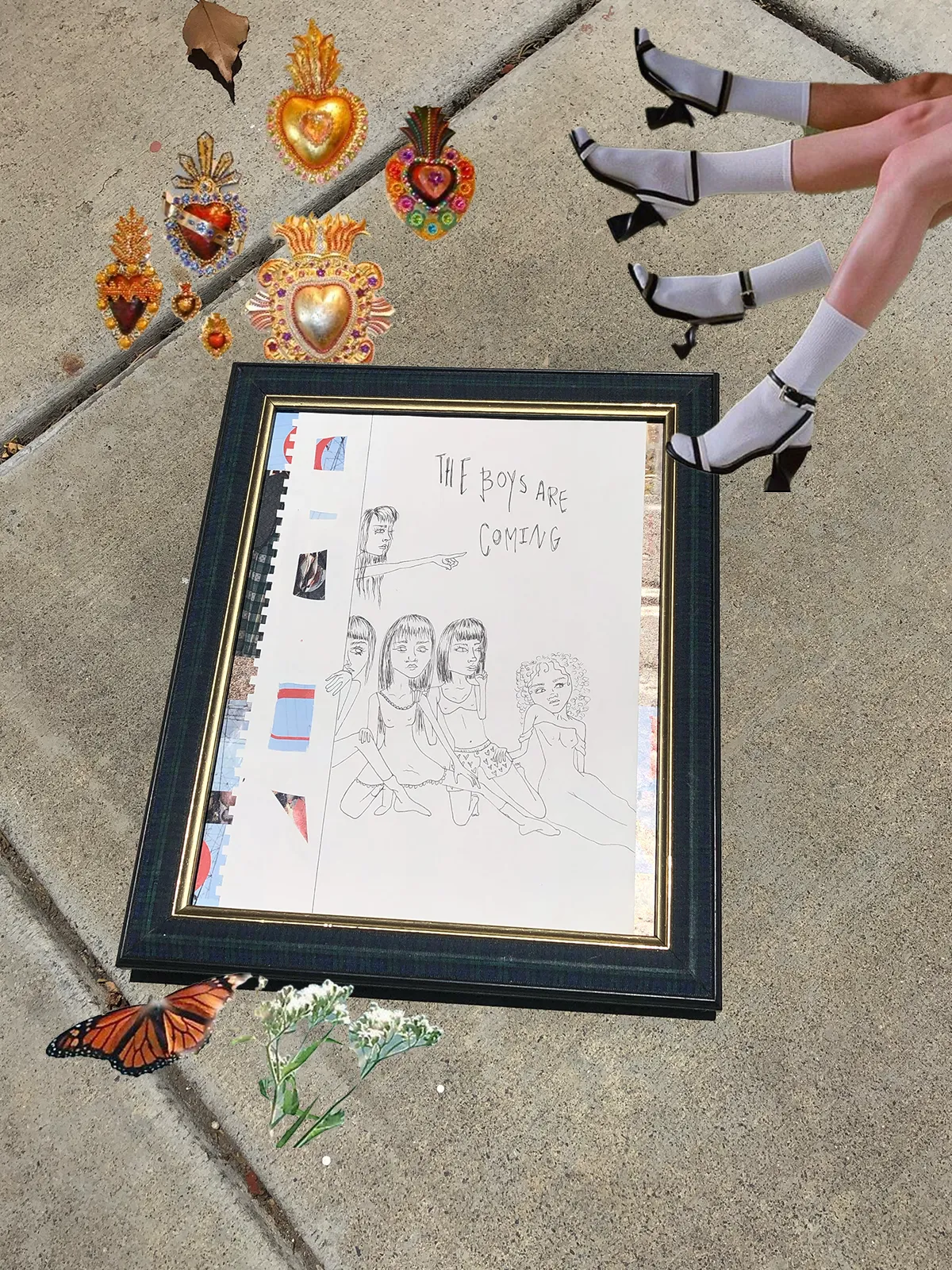 The Girls - Framed Sketch