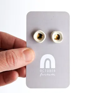 Tiny Bowls of Gold Studs
