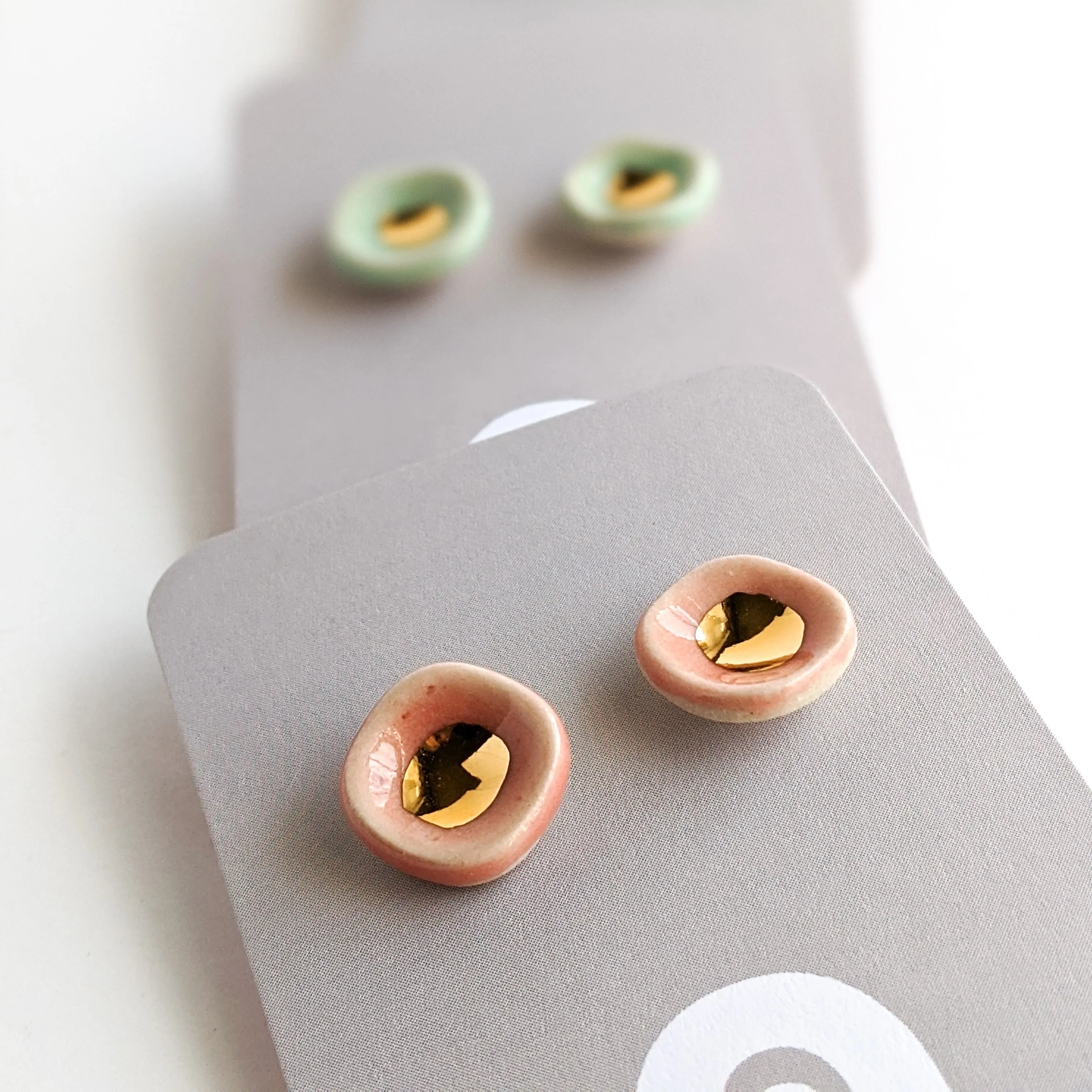 Tiny Bowls of Gold Studs