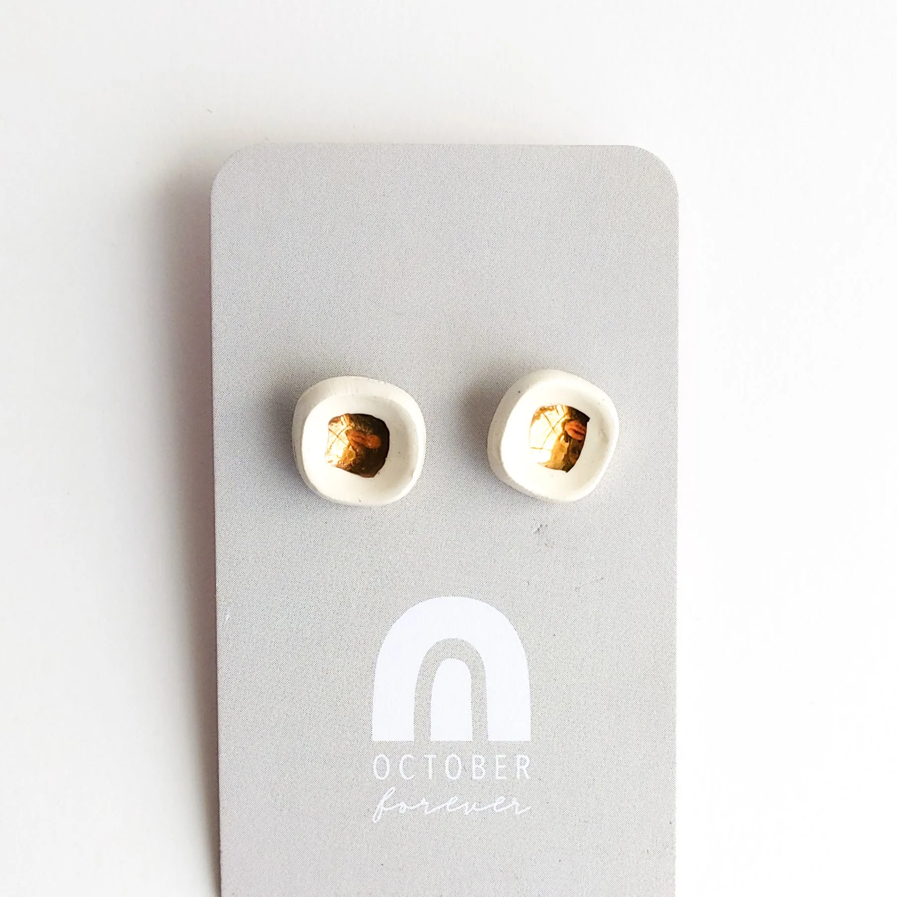 Tiny Bowls of Gold Studs