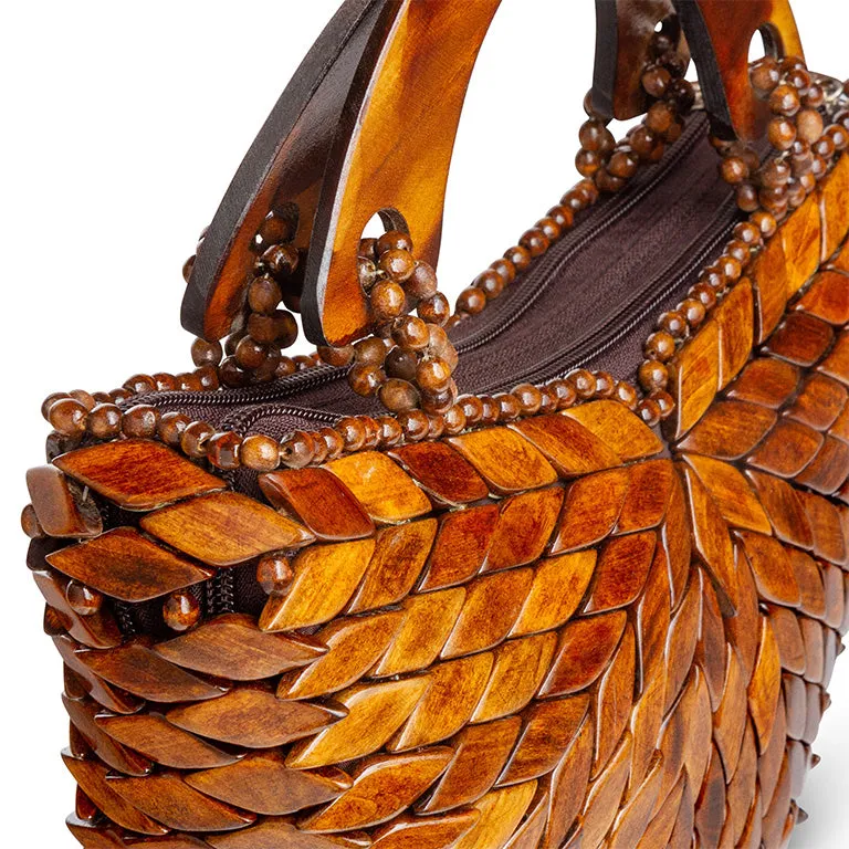 Top handle Purse, Mustique - Dark Walnut