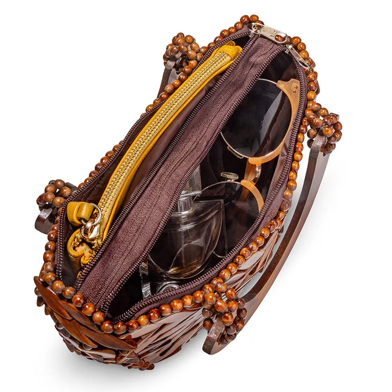 Top handle Purse, Mustique - Dark Walnut