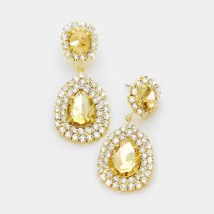 Topaz Crystal Teardrop Earrings | 236358