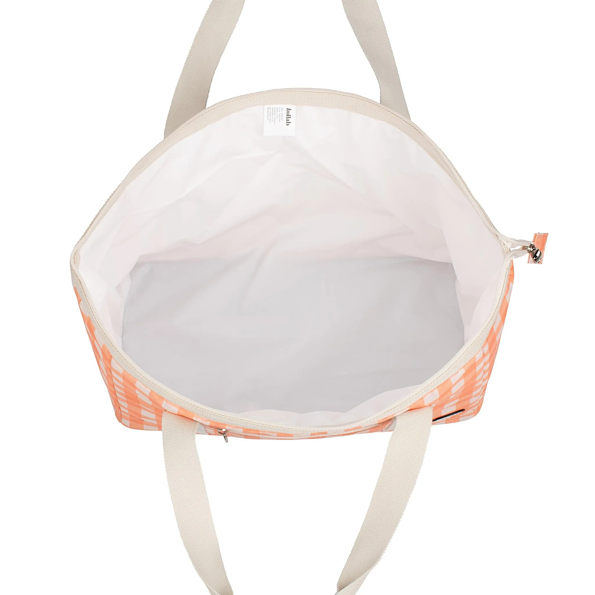 Tote Bag Apricot Check