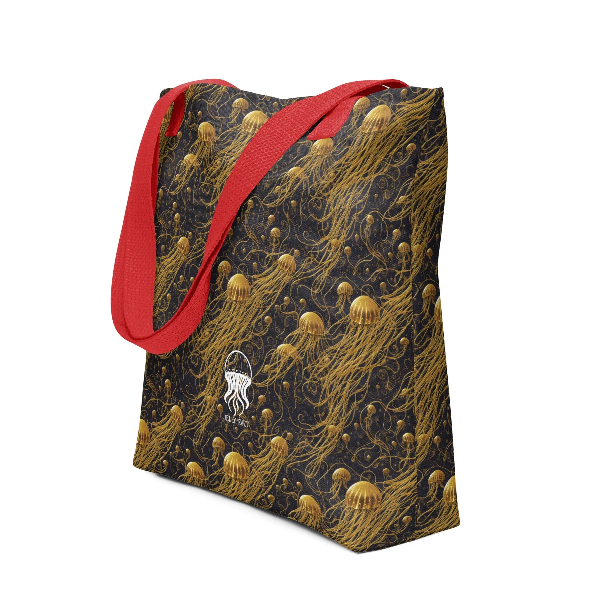 Tote bag - Black and Gold Jellyfishes