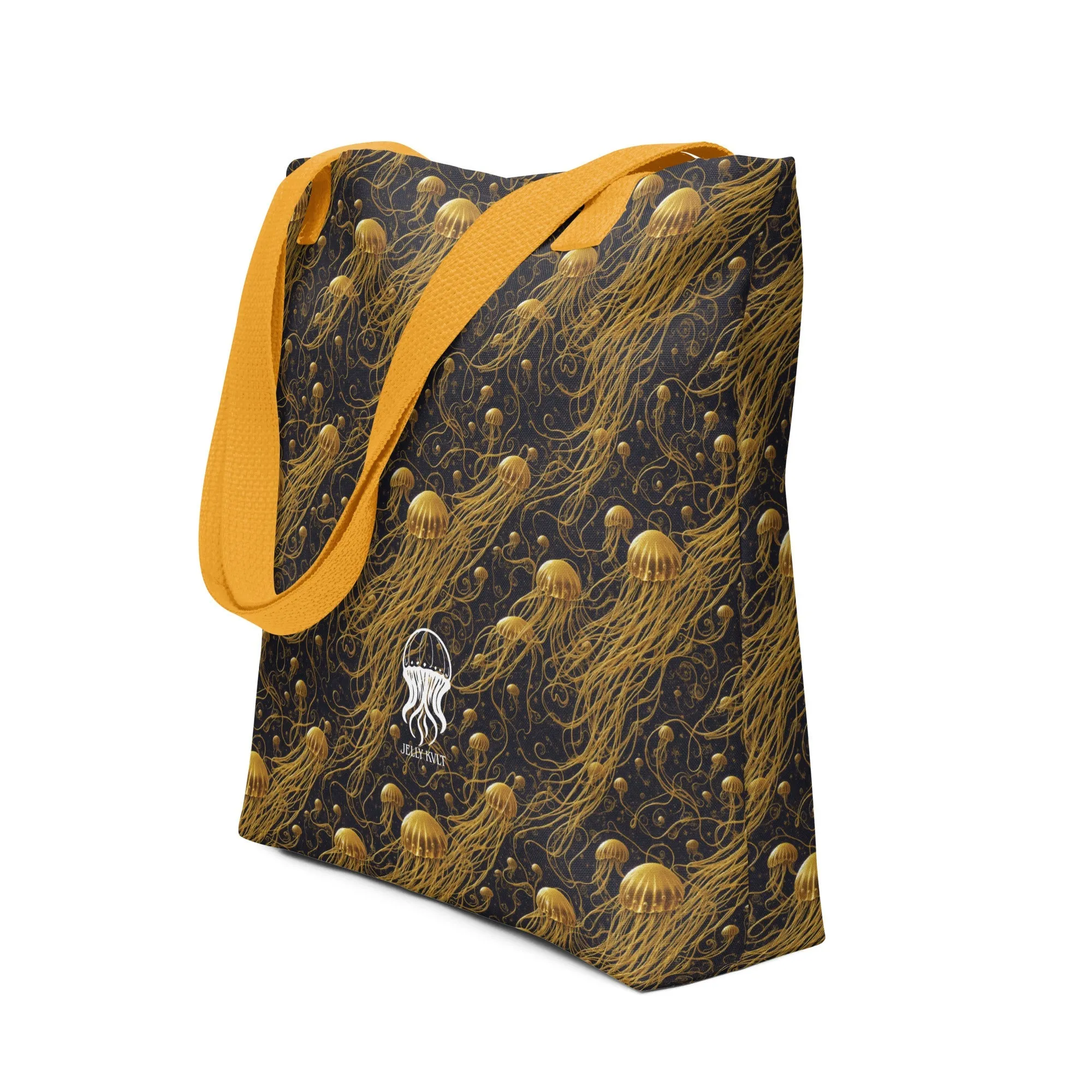 Tote bag - Black and Gold Jellyfishes