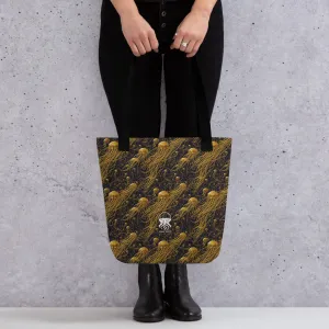 Tote bag - Black and Gold Jellyfishes
