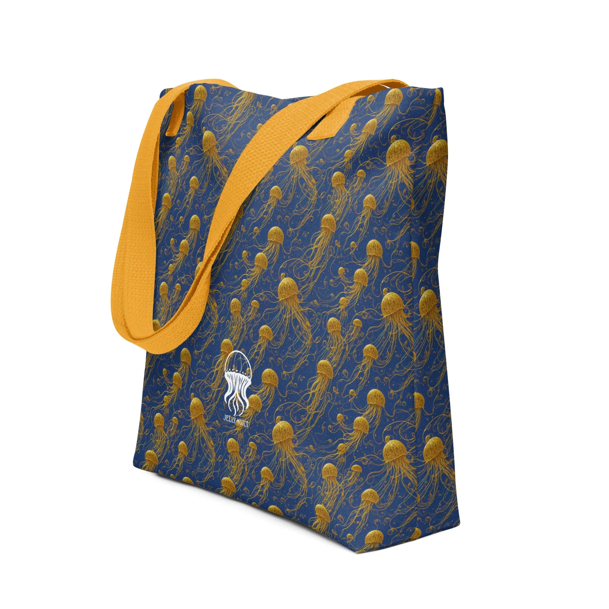 Tote bag - Blue and Gold Jellyfishes