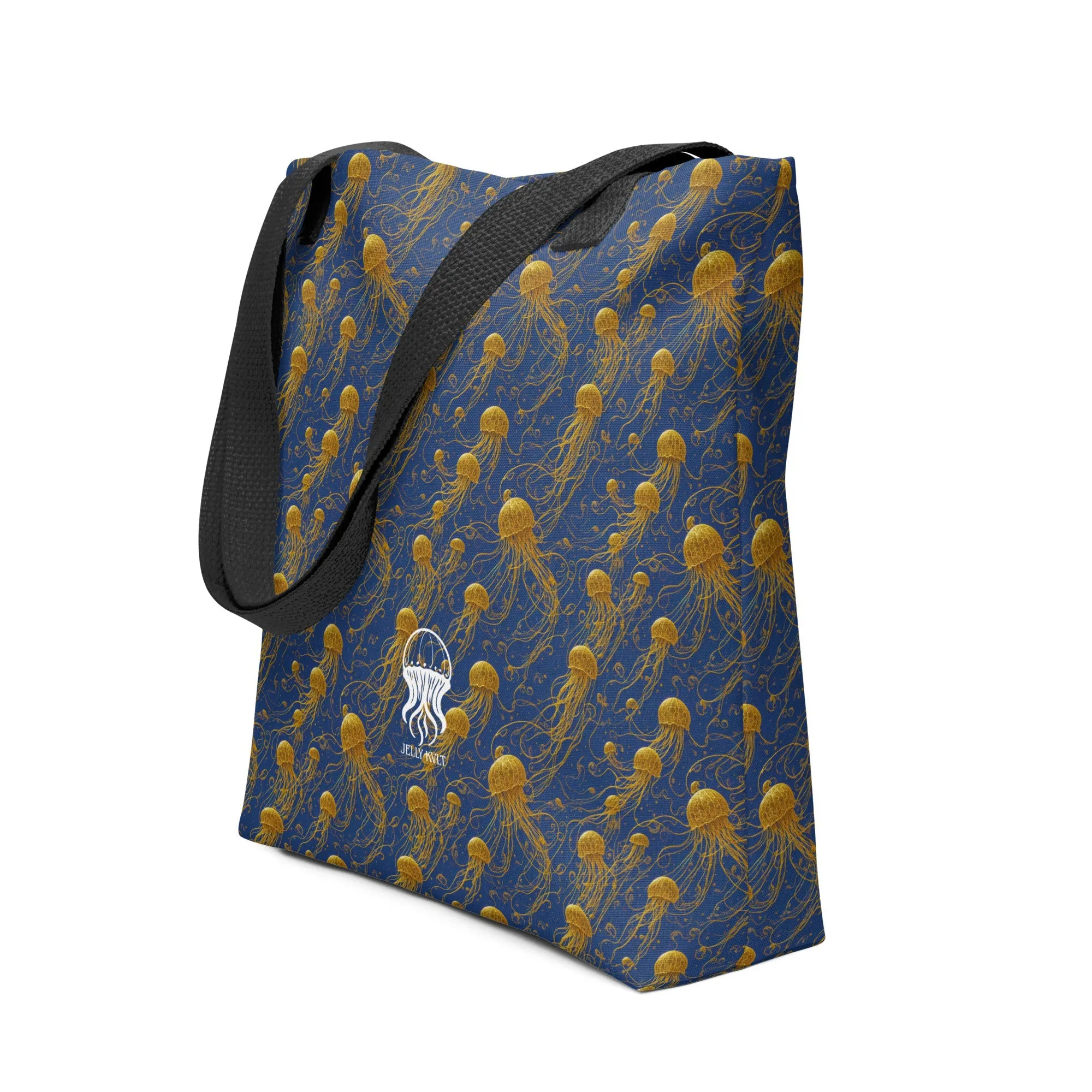 Tote bag - Blue and Gold Jellyfishes