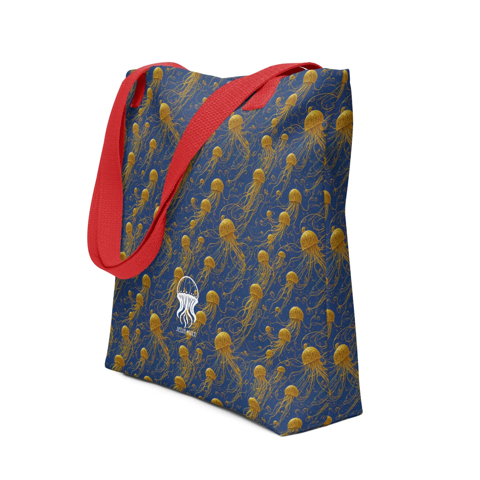 Tote bag - Blue and Gold Jellyfishes