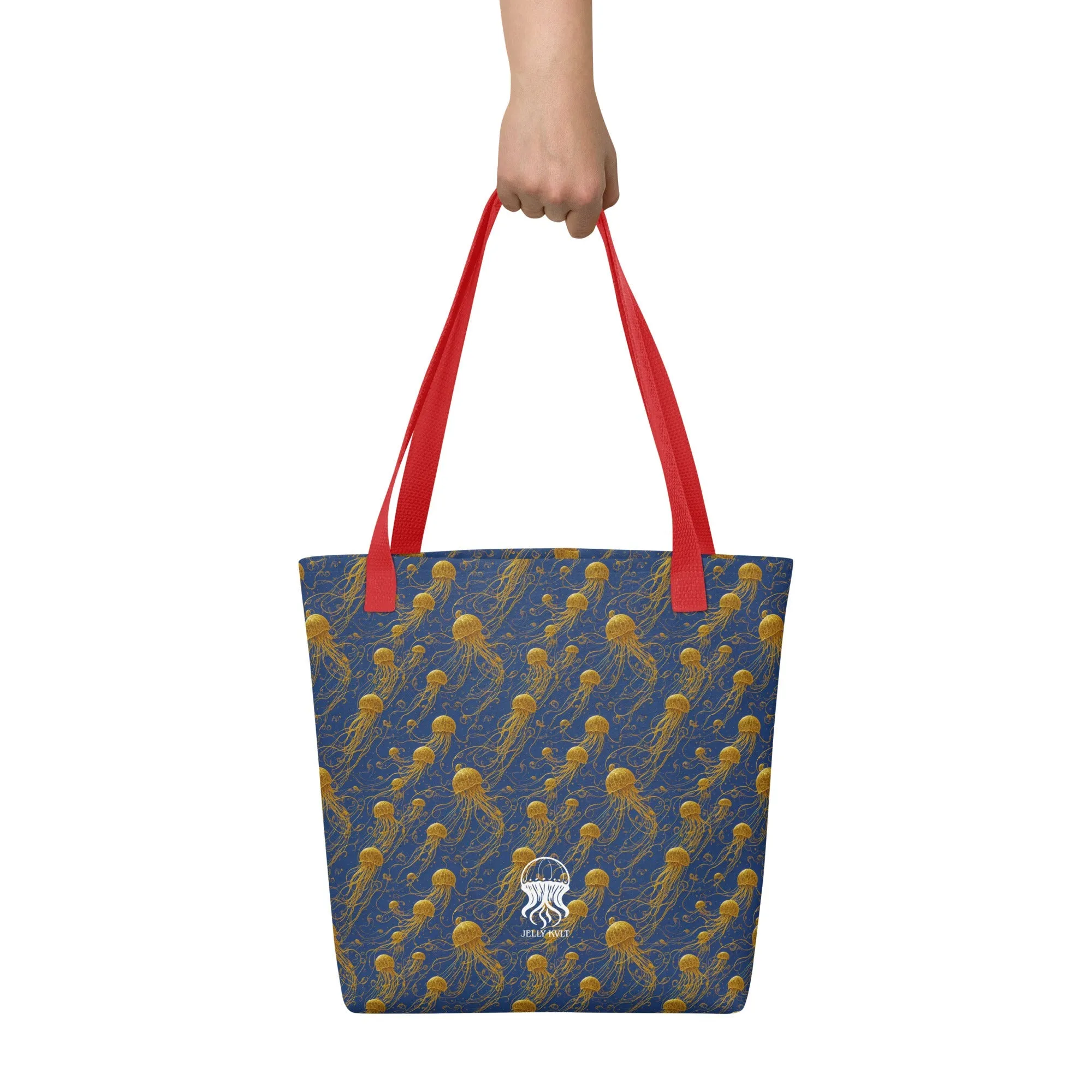 Tote bag - Blue and Gold Jellyfishes
