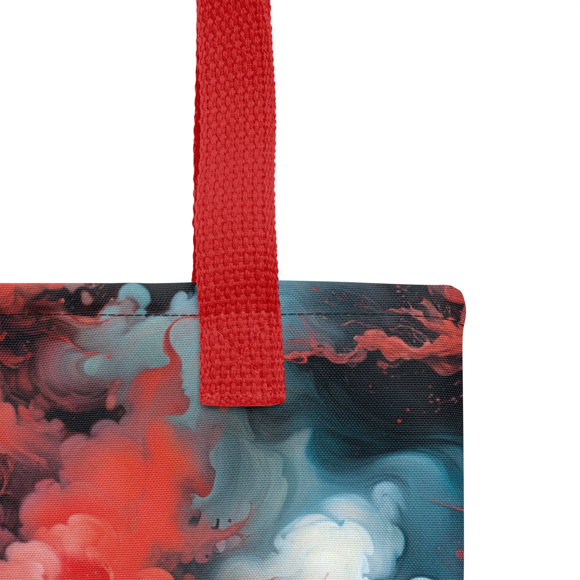 Tote bag - Ethereal Crimson Flow - Dark