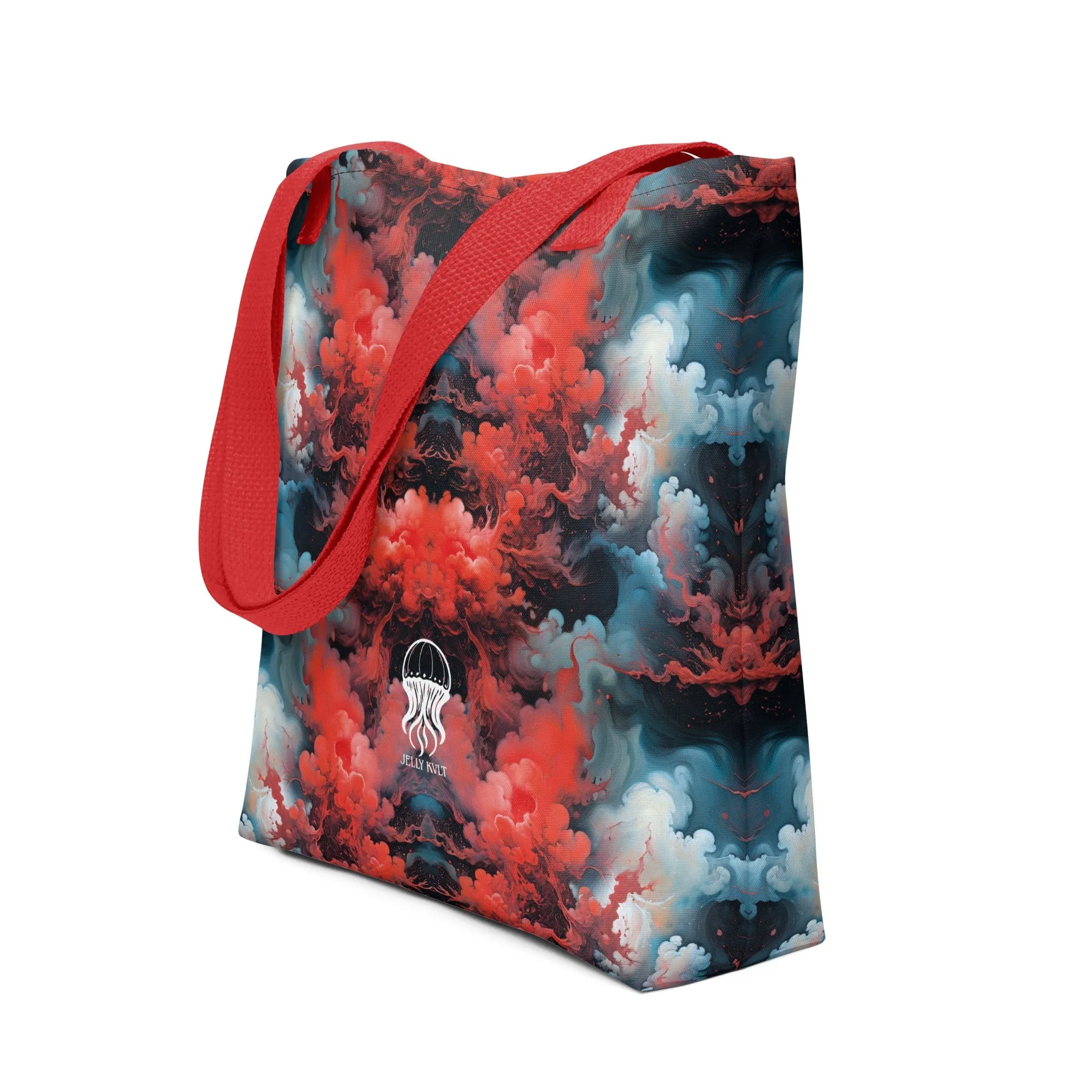 Tote bag - Ethereal Crimson Flow - Dark