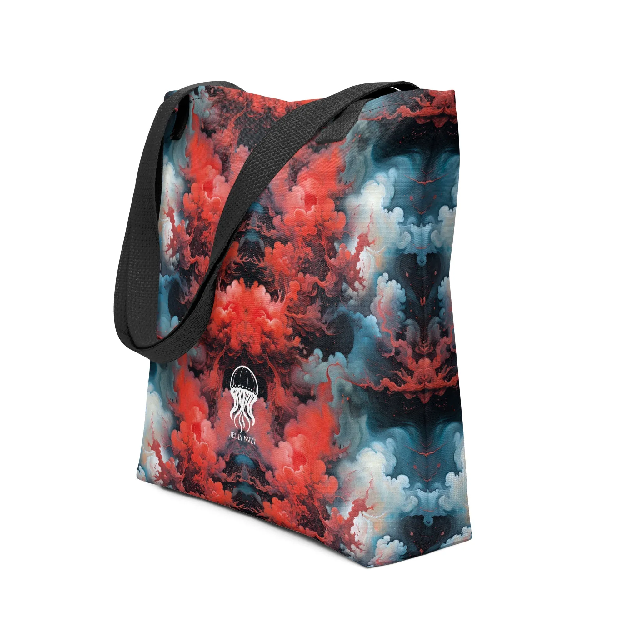 Tote bag - Ethereal Crimson Flow - Dark