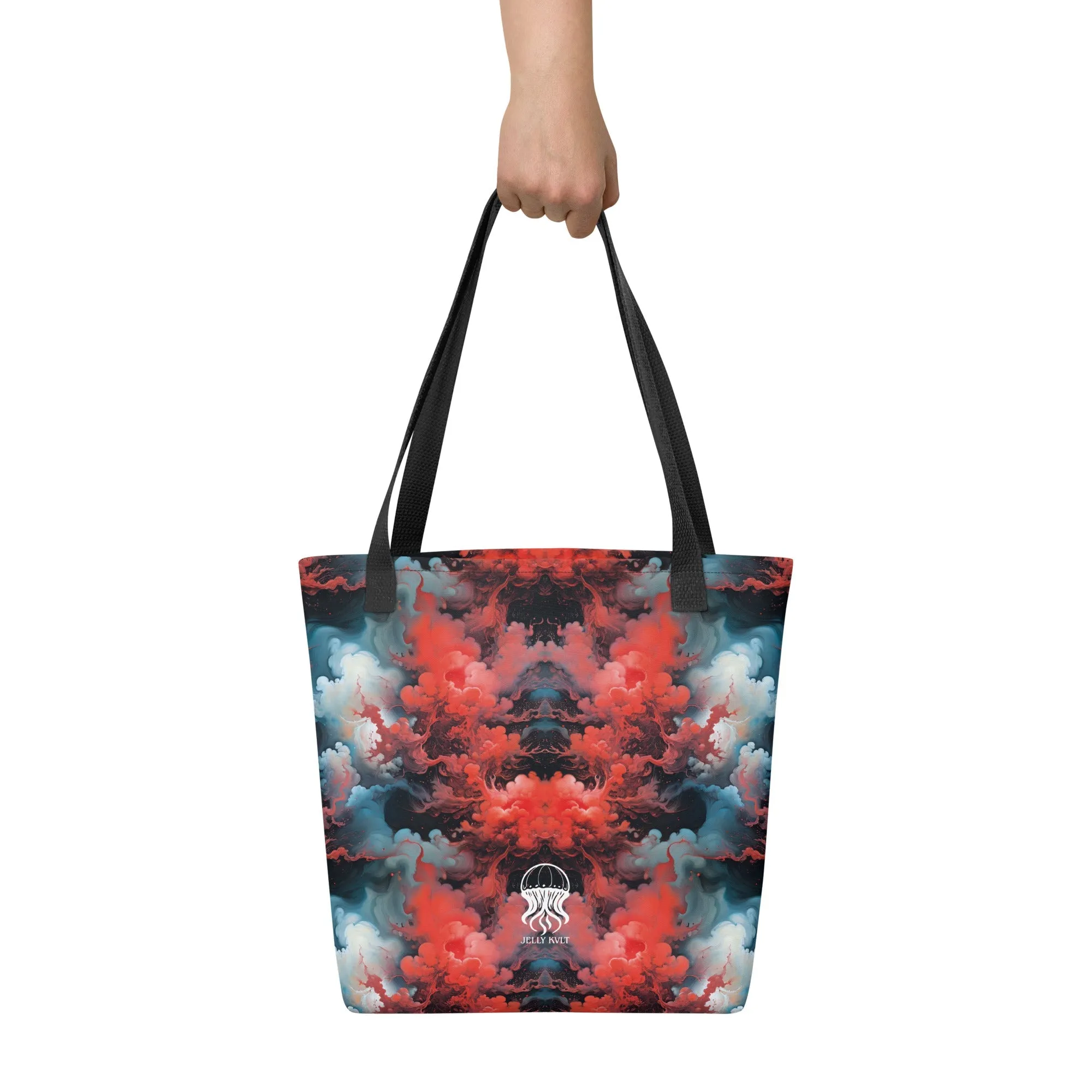 Tote bag - Ethereal Crimson Flow - Dark