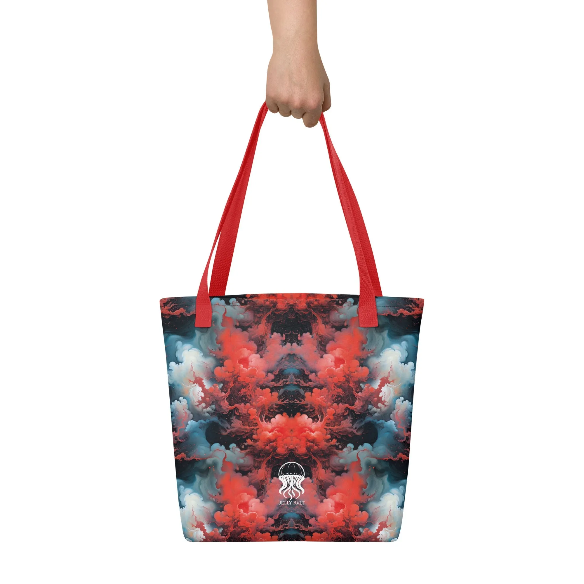 Tote bag - Ethereal Crimson Flow - Dark