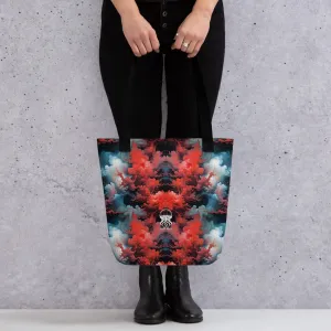 Tote bag - Ethereal Crimson Flow - Dual Harmony