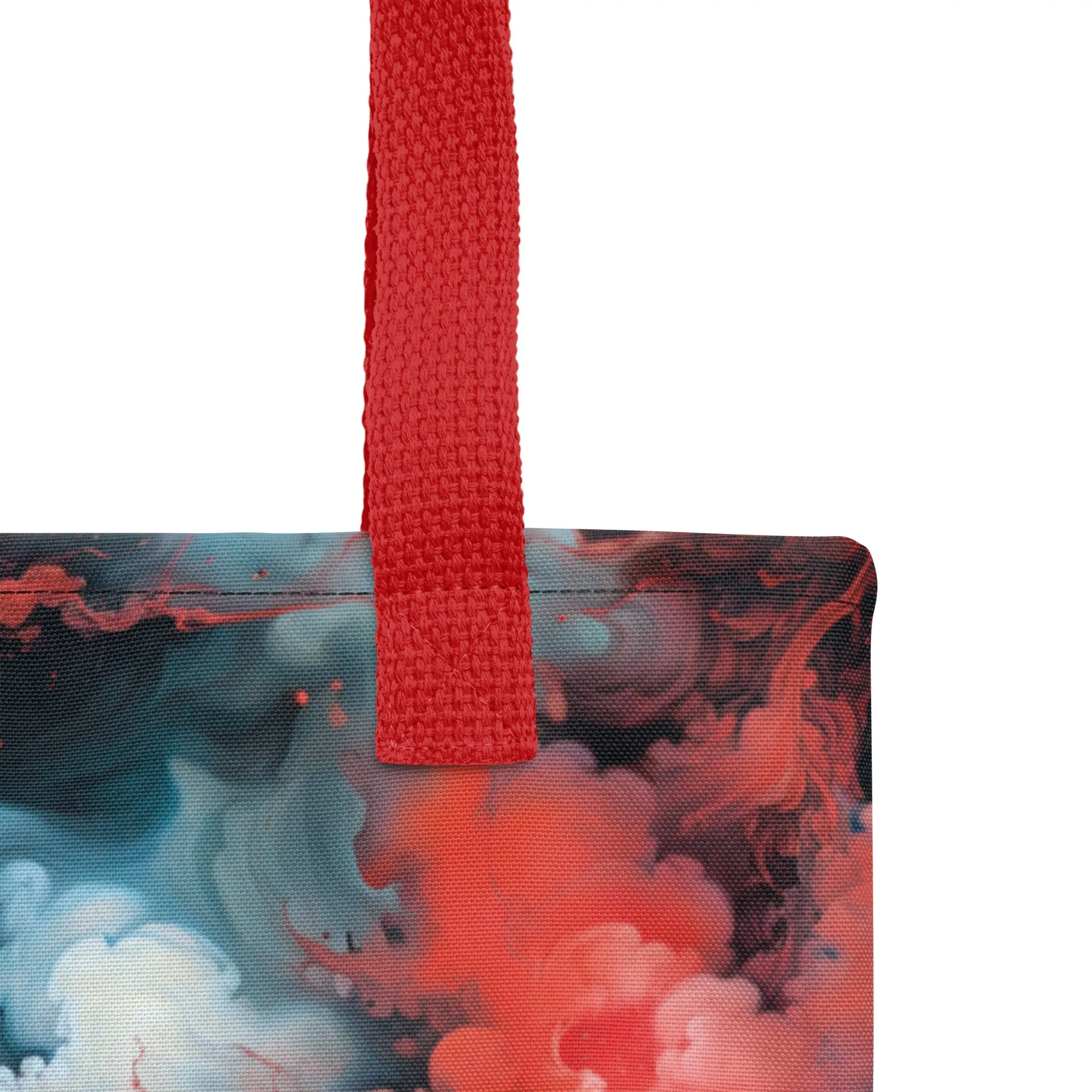 Tote bag - Ethereal Crimson Flow - Dual Harmony