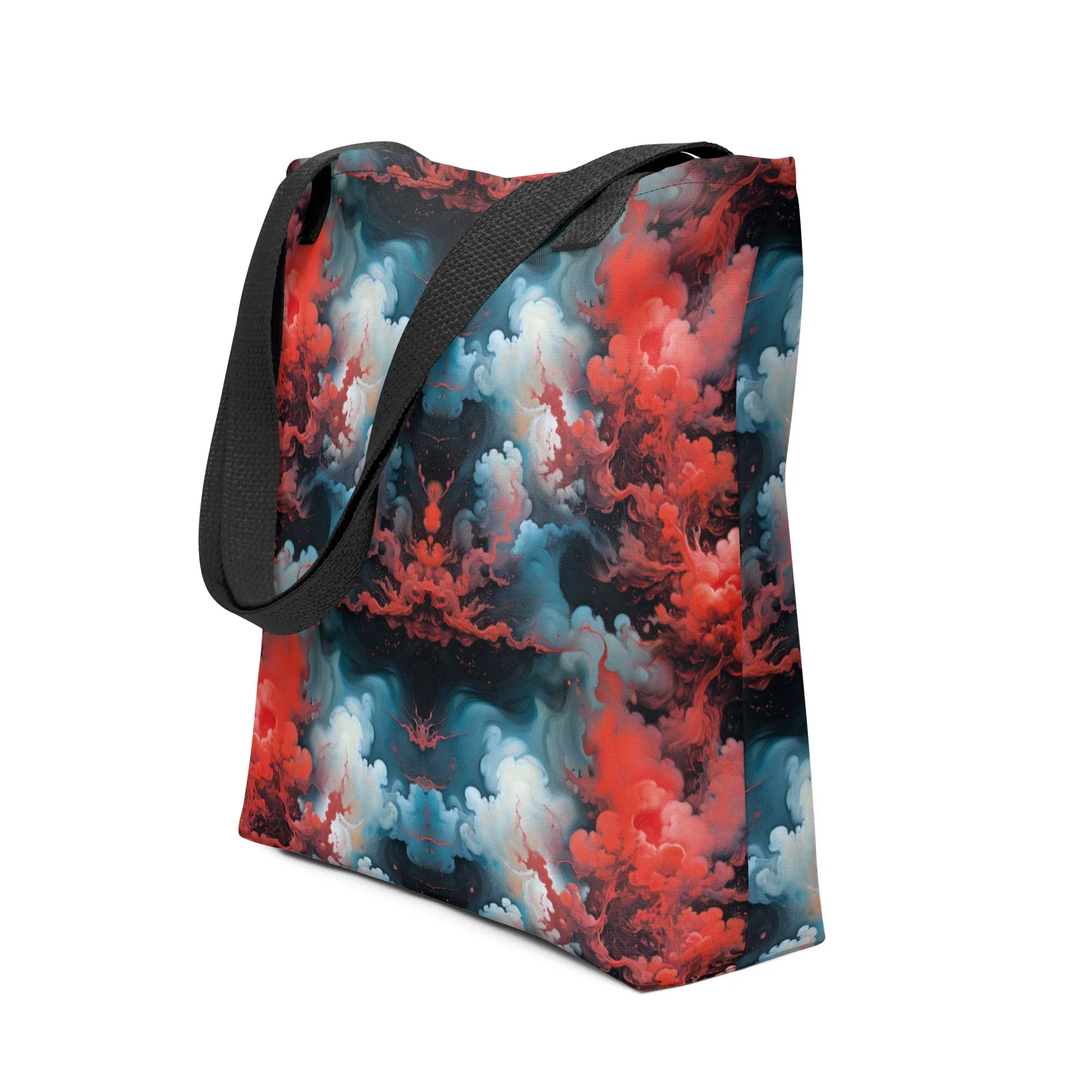 Tote bag - Ethereal Crimson Flow - Dual Harmony