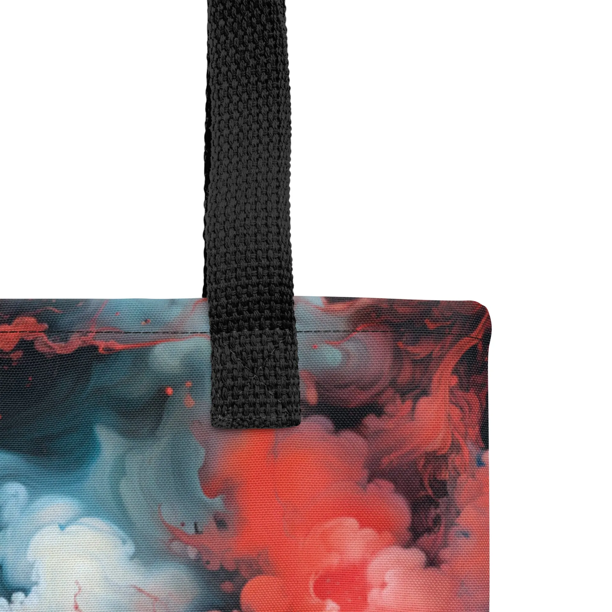 Tote bag - Ethereal Crimson Flow - Dual Harmony