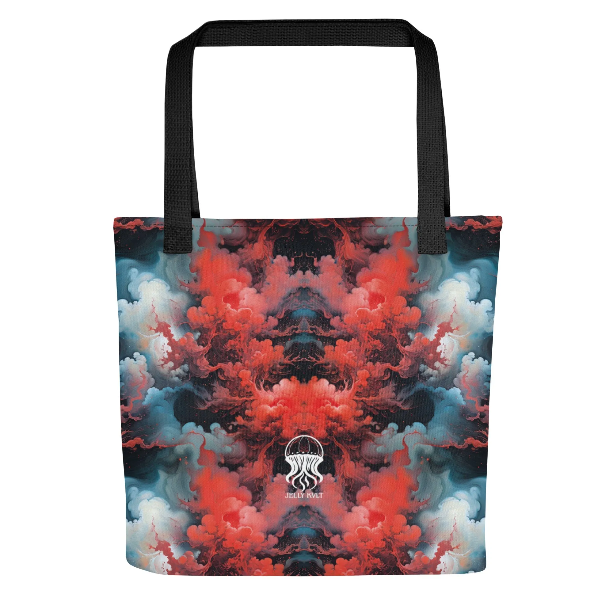 Tote bag - Ethereal Crimson Flow - Dual Harmony
