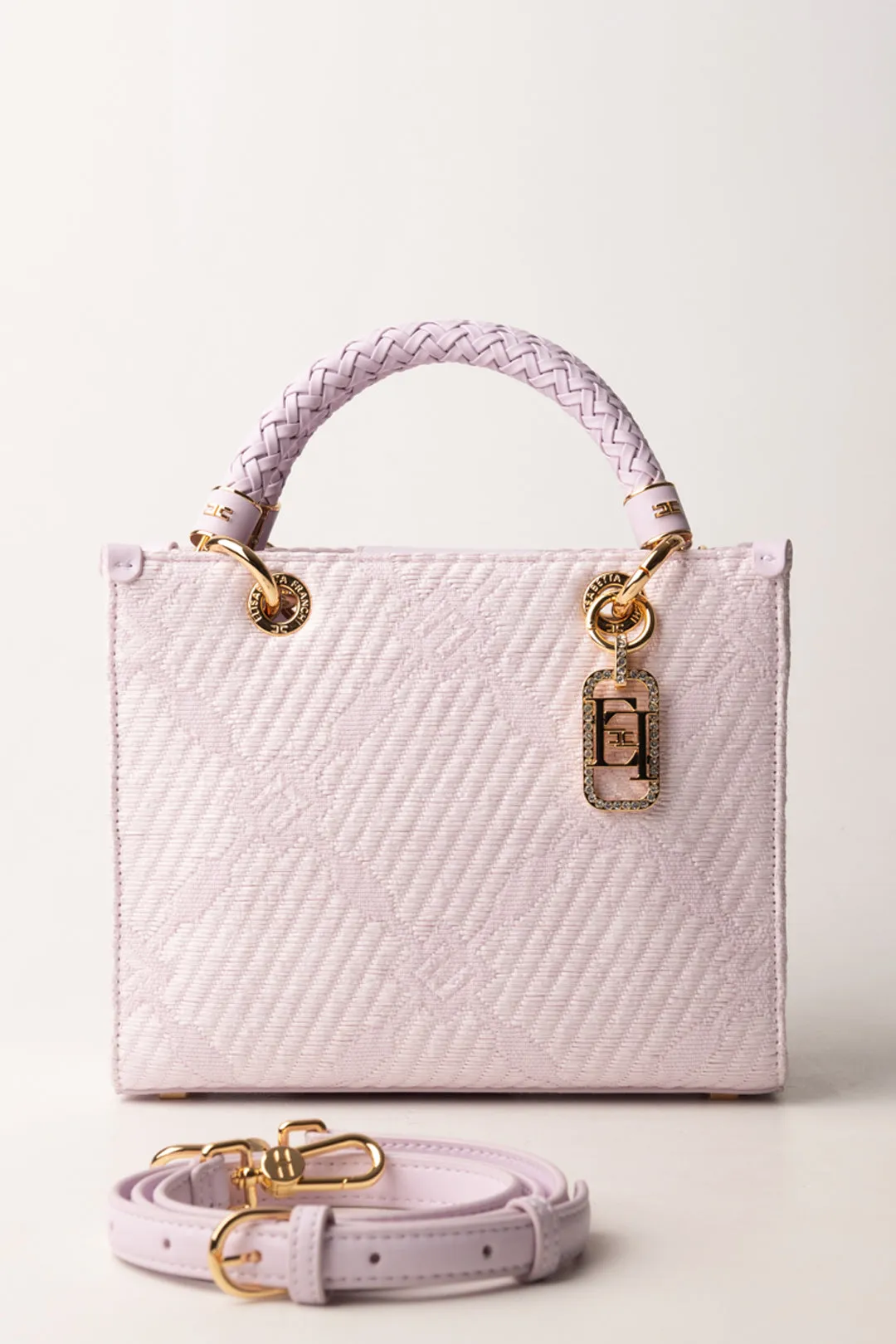 Tote Piccola In Jacquard con Charms