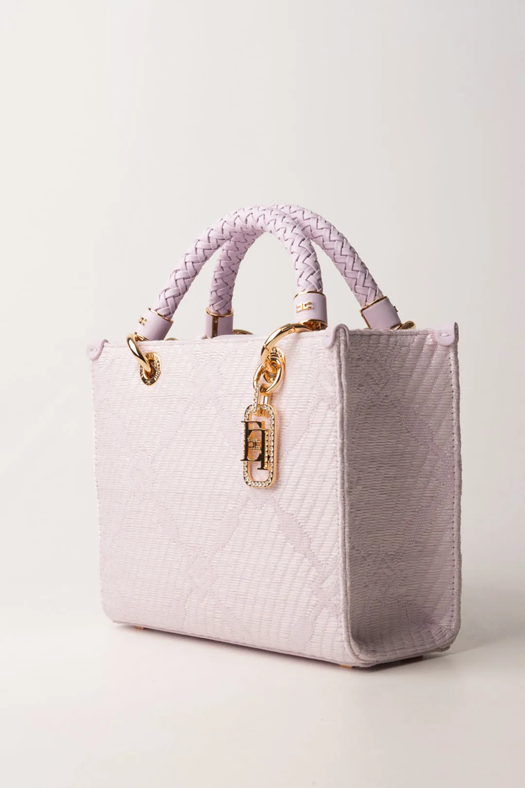 Tote Piccola In Jacquard con Charms