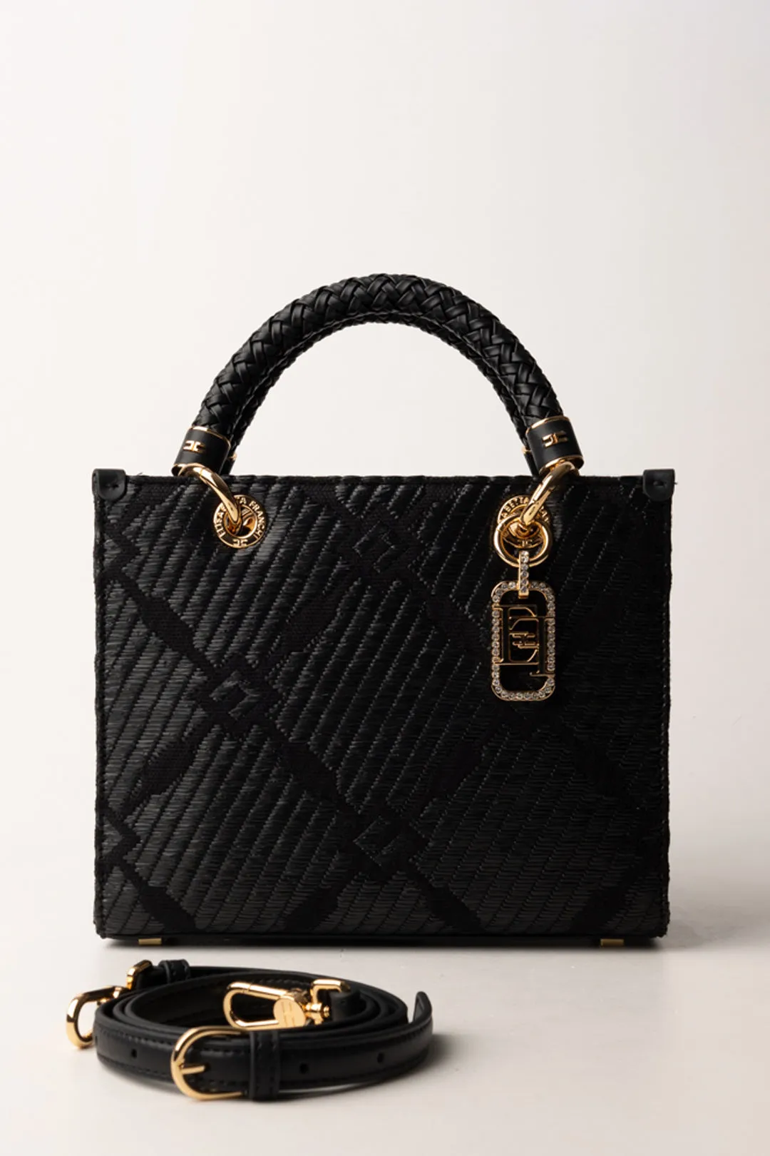 Tote Piccola In Jacquard con Charms