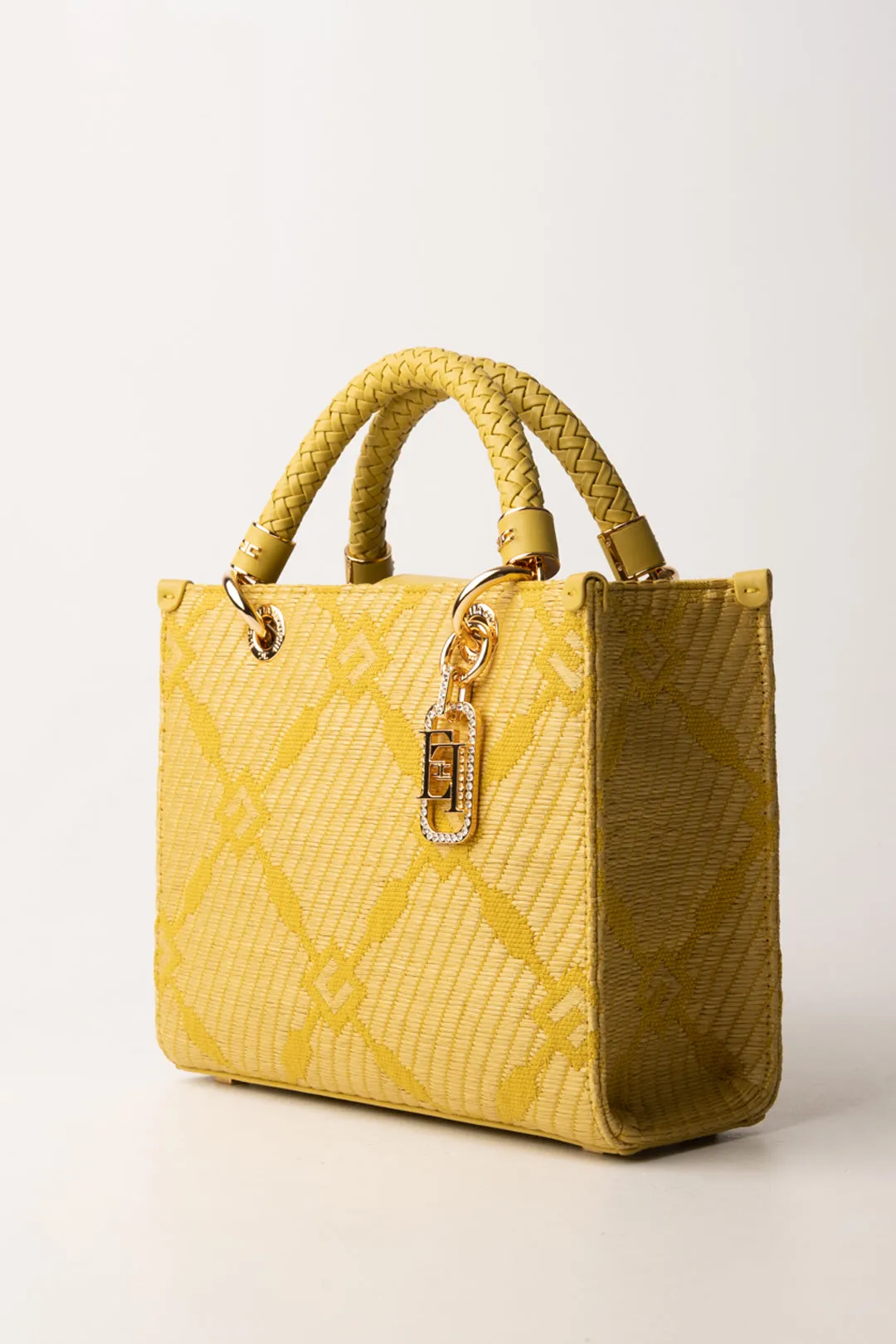Tote Piccola In Jacquard con Charms