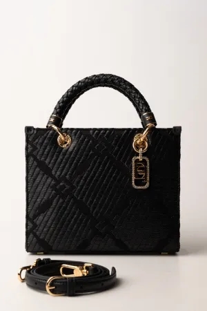 Tote Piccola In Jacquard con Charms