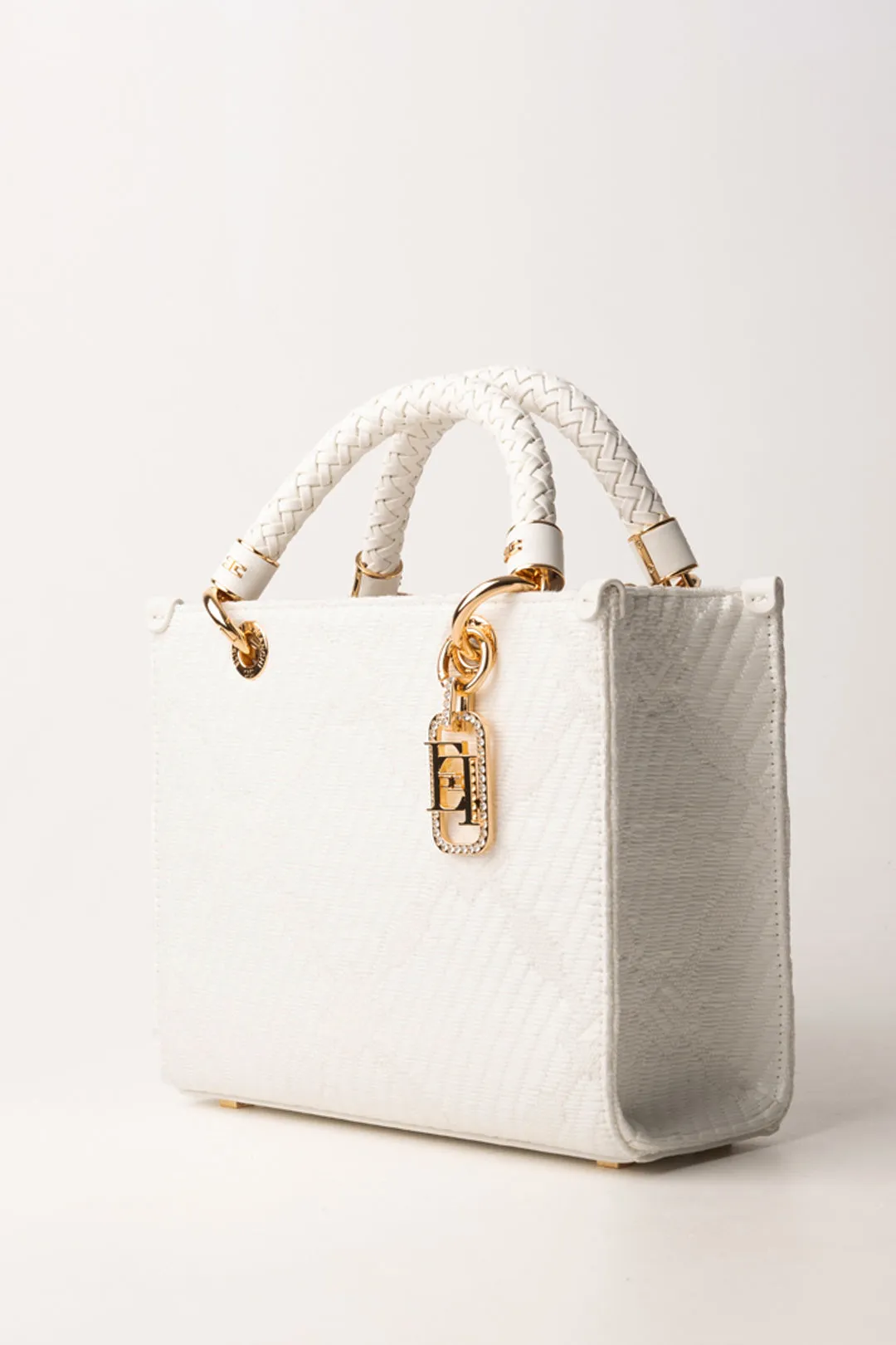 Tote Piccola In Jacquard con Charms