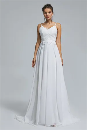 Tulle A-line Sheer Straps Sweetheart Applique Floor-length Sleeveless Wedding Dress Cover