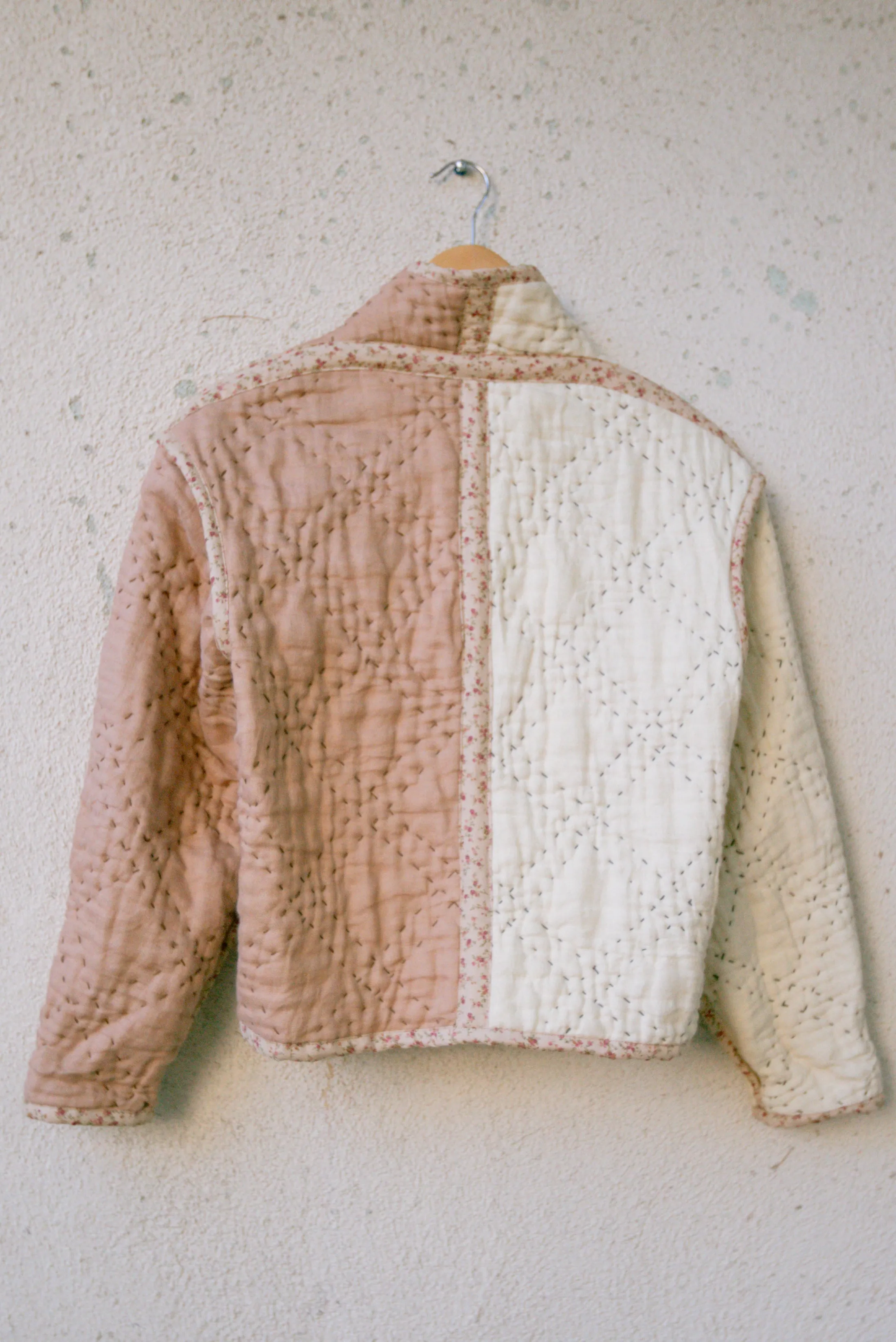 Two-Tone Linen Juniper Cropped Coat