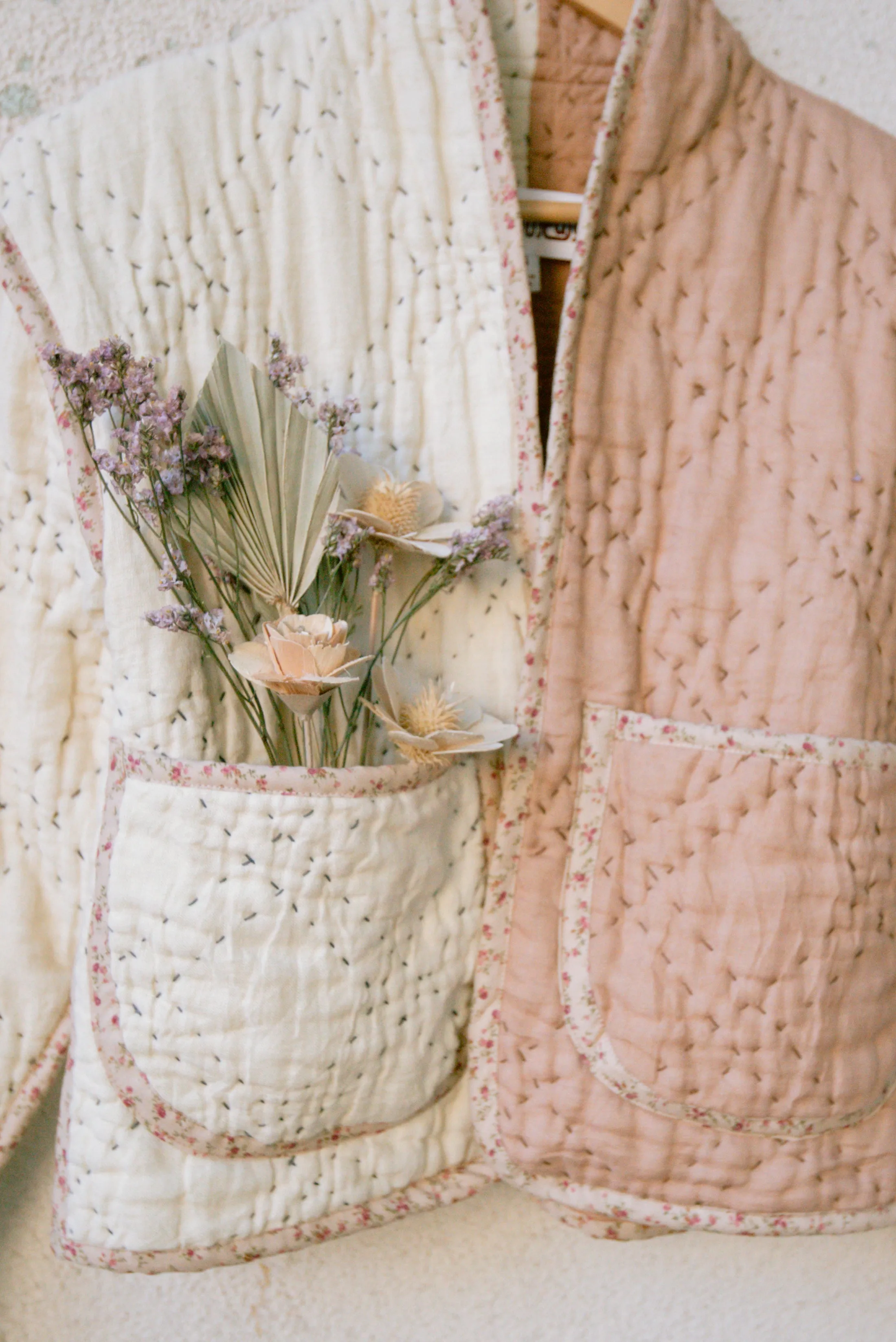 Two-Tone Linen Juniper Cropped Coat