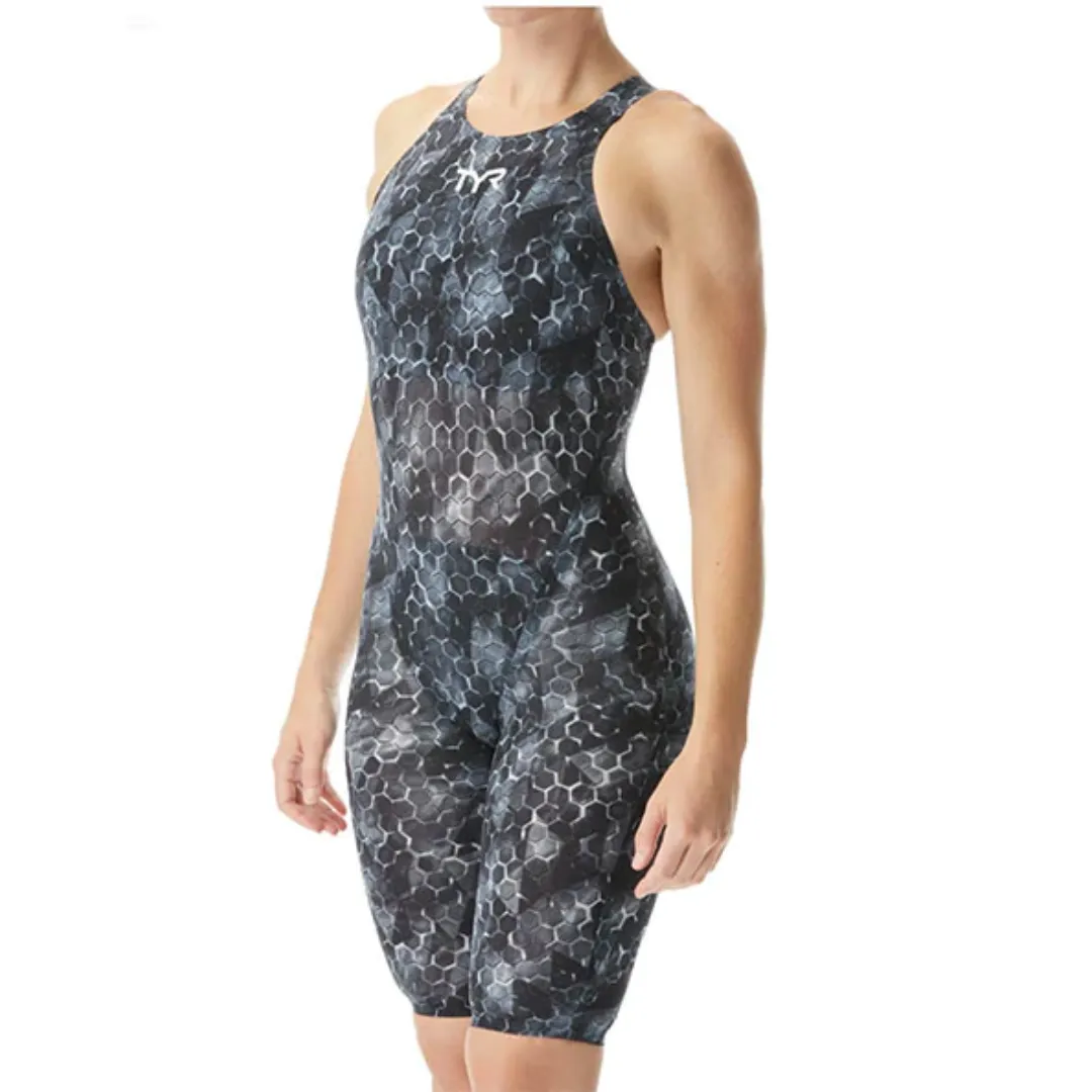 TYR Women’s Avictor Supernova | Open Back | Black Grey