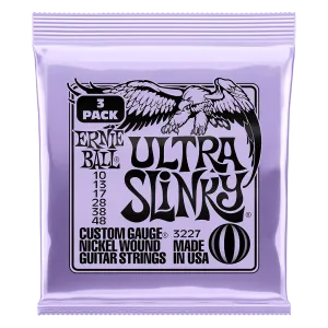 Ultra Slinky Nickel Wound Electric Guitar Strings 3 Pack 10 48