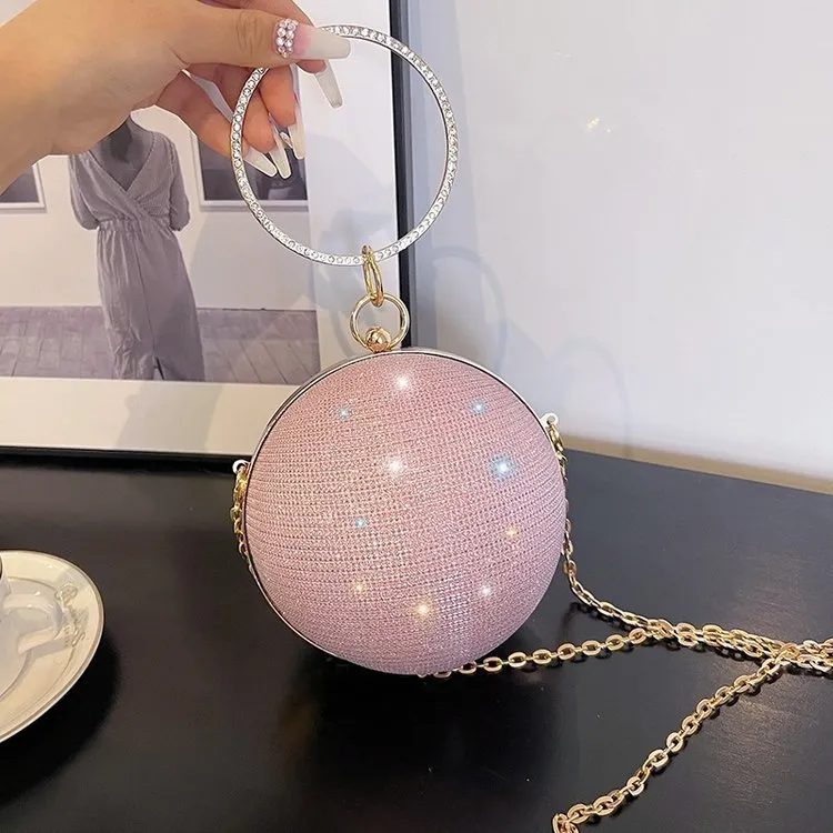 Unique Diamonds Evening Circle Bag